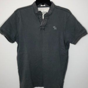 Abercrombie & Fitch Men's Grey Short Sleeve Shirt
